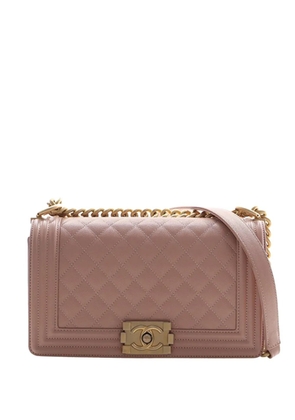 CHANEL Pre-Owned 2018 Old Medium Quilted Caviar Boy Flap crossbody bag - Brown