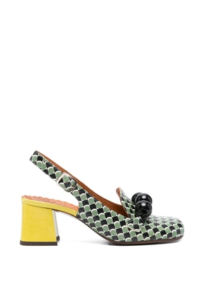 Chie Mihara Moby sphere printed leather pumps - Black