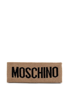Moschino logo-intarsia headband - Brown