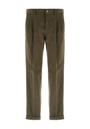 Herno pleated cuffed trousers - Green