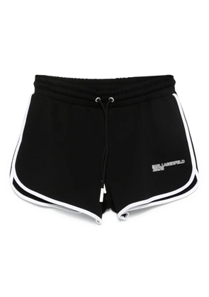 Karl Lagerfeld Jeans logo-print track shorts - Black
