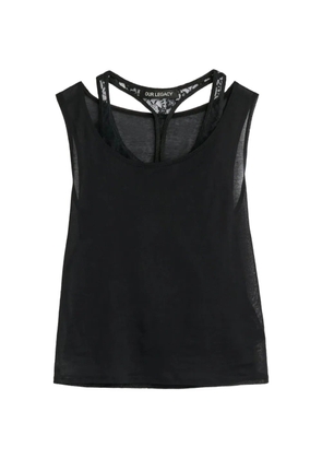 OUR LEGACY lace-trim tank top - Black