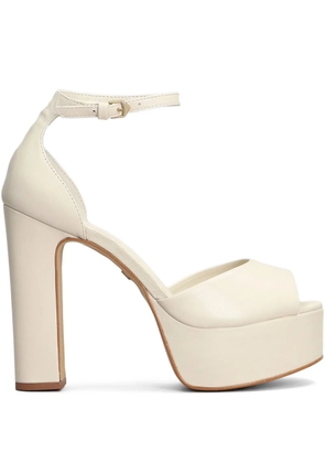 CARRANO 130mm leather pumps - White