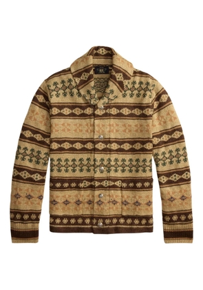 Ralph Lauren RRL patterned shawl-collar cardigan - Neutrals