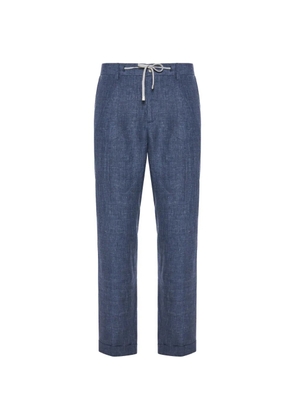 Barba drawstring-fastening trousers - Blue