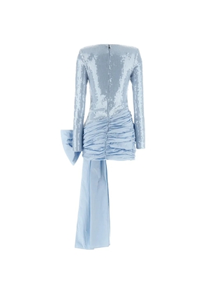 ROTATE BIRGER CHRISTENSEN sequinned bow-detail mini dress - Blue