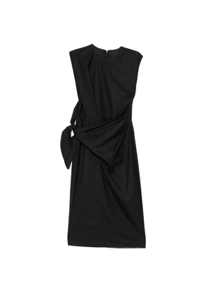 LESS tied-waist draped dress - Black