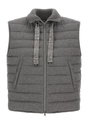 Herno high-neck quilted vest - Grey