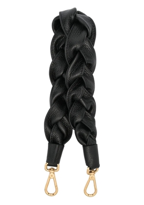 Coccinelle woven leather bag strap - Black