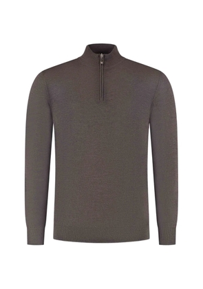 Doriani Cashmere zipped sweater - Brown