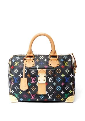 Louis Vuitton Pre-Owned 2004 monogram appliqué shoulder bag - Black