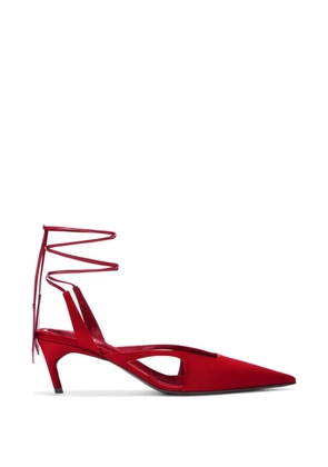 The Attico lace-up slingback pumps - Red