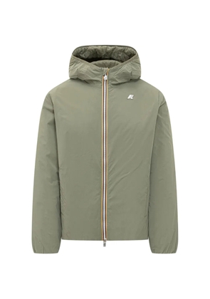 K-Way Plain Warm hooded jacket - Green