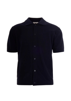 Paolo Pecora textured button polo shirt - Blue