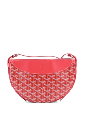Goyard Pre-Owned Hirondelle Coated Canvas and Leather shoulder bag - Red