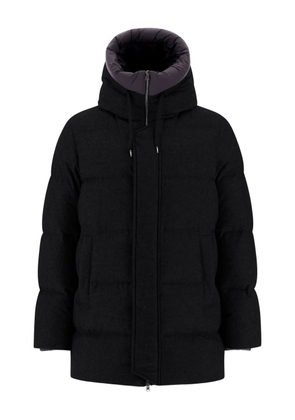 Herno zip-fastening hooded jacket - Black