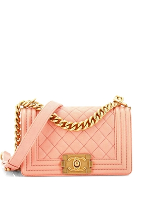 CHANEL Pre-Owned Boy Flap Bag Quilted Caviar Small crossbody bag - Pink
