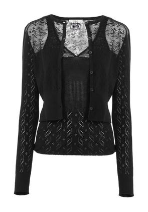 Chloé logo-patch top (set of two) - Black