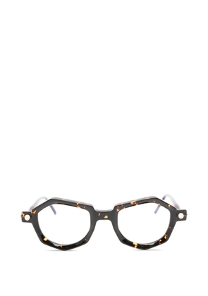 Kuboraum geometric-frame glasses - Brown
