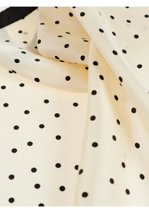 By Malene Birger Poula polka-dot border scarf - Neutrals