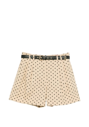 Max Mara polka-dot belted shorts - Neutrals