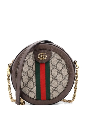 Gucci Pre-Owned Ophidia Round Shoulder Bag GG Coated Canvas Mini crossbody bag - Brown