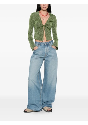 Oséree tie-fastening blouse - Green