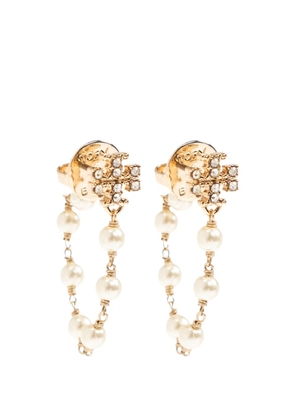 Tory Burch Moondance Pearl and Chain earrings - Gold