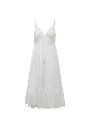 Michael Michael Kors gathered poplin midi dress - White