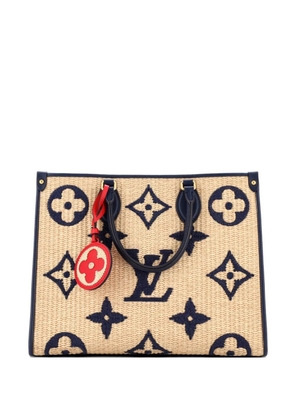 Louis Vuitton Pre-Owned OnTheGo Tote Monogram Giant Raffia MM shoulder bag - Blue