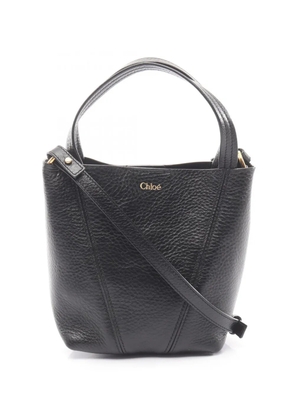 Chloé Pre-Owned 2010-2026 Small Grained Calfskin Spin satchel - Black