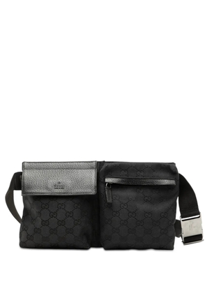 Gucci Pre-Owned 2000-2015 GG Canvas Double Pocket belt bag - Black
