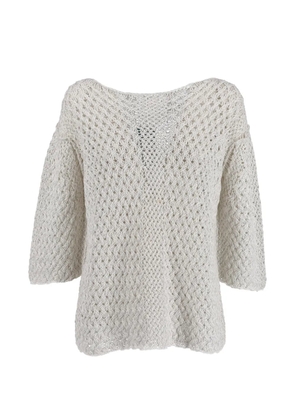 Vintage crochet sweater - White