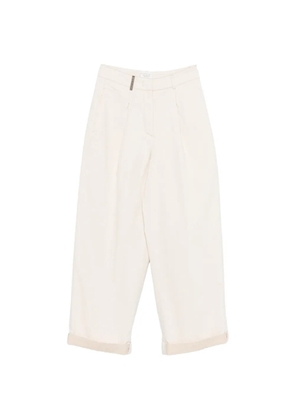Peserico cuffed trousers - Neutrals