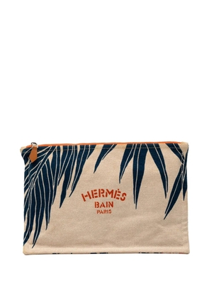 Hermès Pre-Owned 2021-2025 H Canvas Jin et Leo Case - Brown