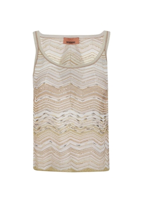 Missoni zigzag tank top - Neutrals