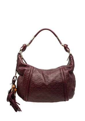 Gucci Pre-Owned 2000-2015 Medium Guccissima Techno Horsebit hobo bag - Red