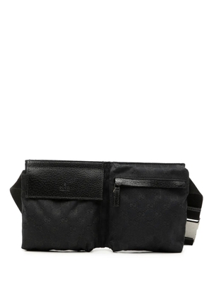 Gucci Pre-Owned 2000-2015 GG Canvas Double Pocket belt bag - Black
