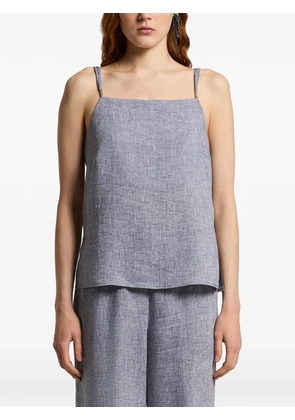 Peserico square neck top - Blue