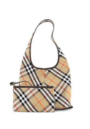 Burberry Pre-Owned Shoulder Bag Vintage Check Canvas Small hobo bag - Brown