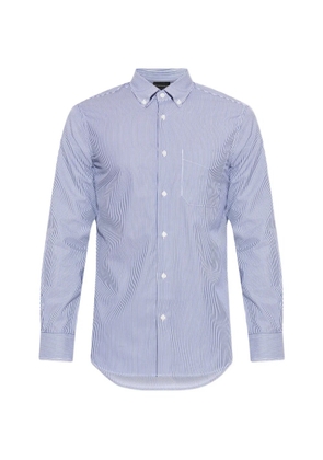 Emporio Armani striped pocket shirt - Blue