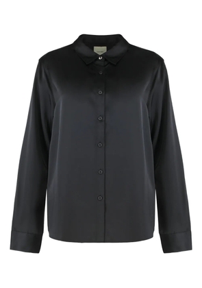 Calvin Klein satin long-sleeve shirt - Black