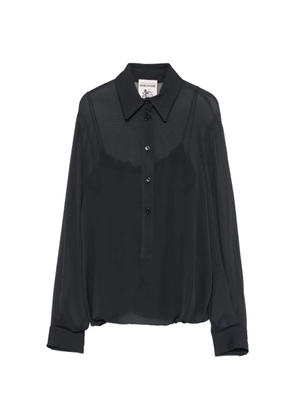 Semicouture buttoned long-sleeve top - Black