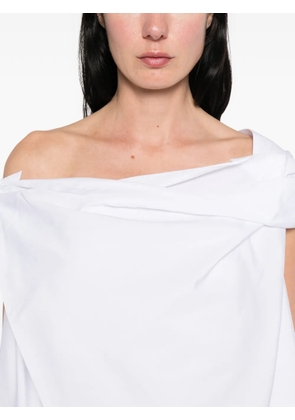 Niccolò Pasqualetti draped asymmetric top - White
