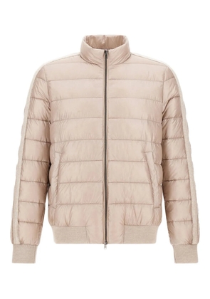 Herno stripe-detail quilted jacket - Neutrals