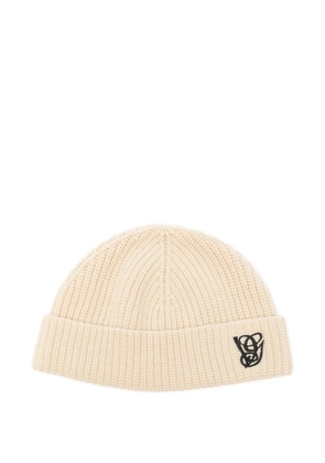 Valentino Garavani monogram beanie hat - Neutrals