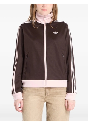 adidas stripe-detail track jacket - Brown