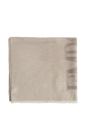 Emporio Armani logo-jacquard scarf - Neutrals