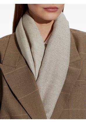 Emporio Armani logo-jacquard scarf - Neutrals