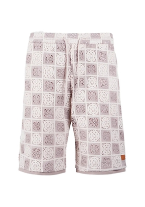 Maison hideout flower pattern crochet shorts - Neutrals